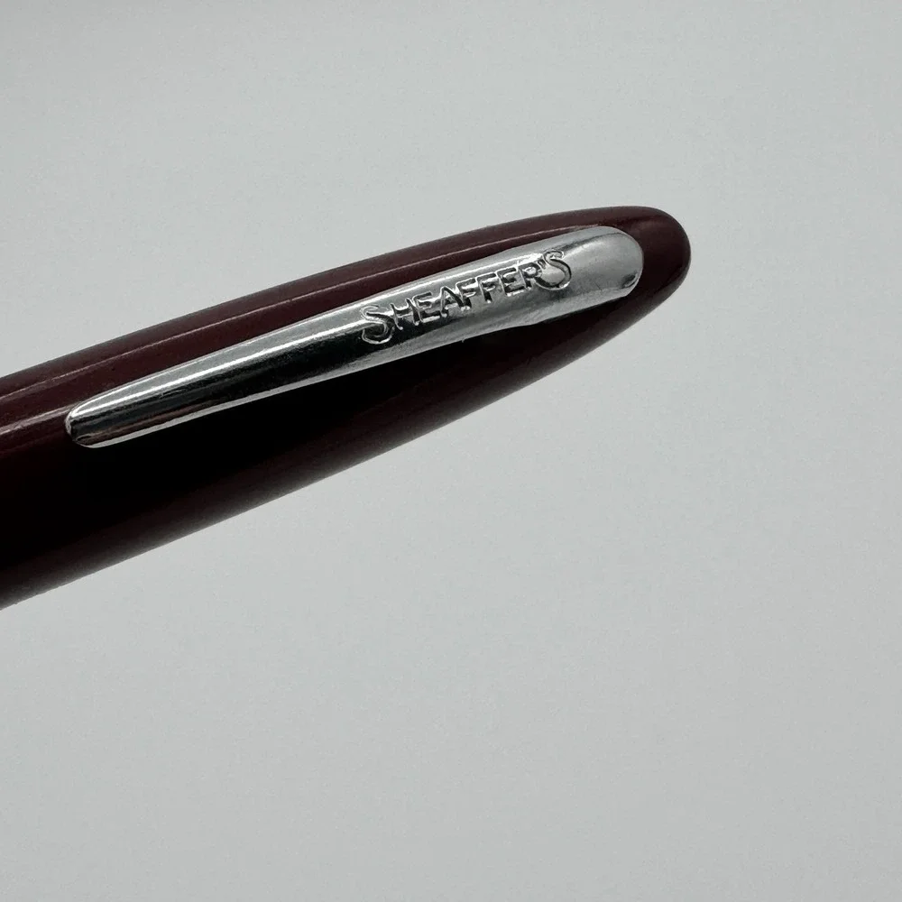 Vintage Sheaffer's Lever Fill‎ Fountain Pen Burgundy Fort Madison USA Untested